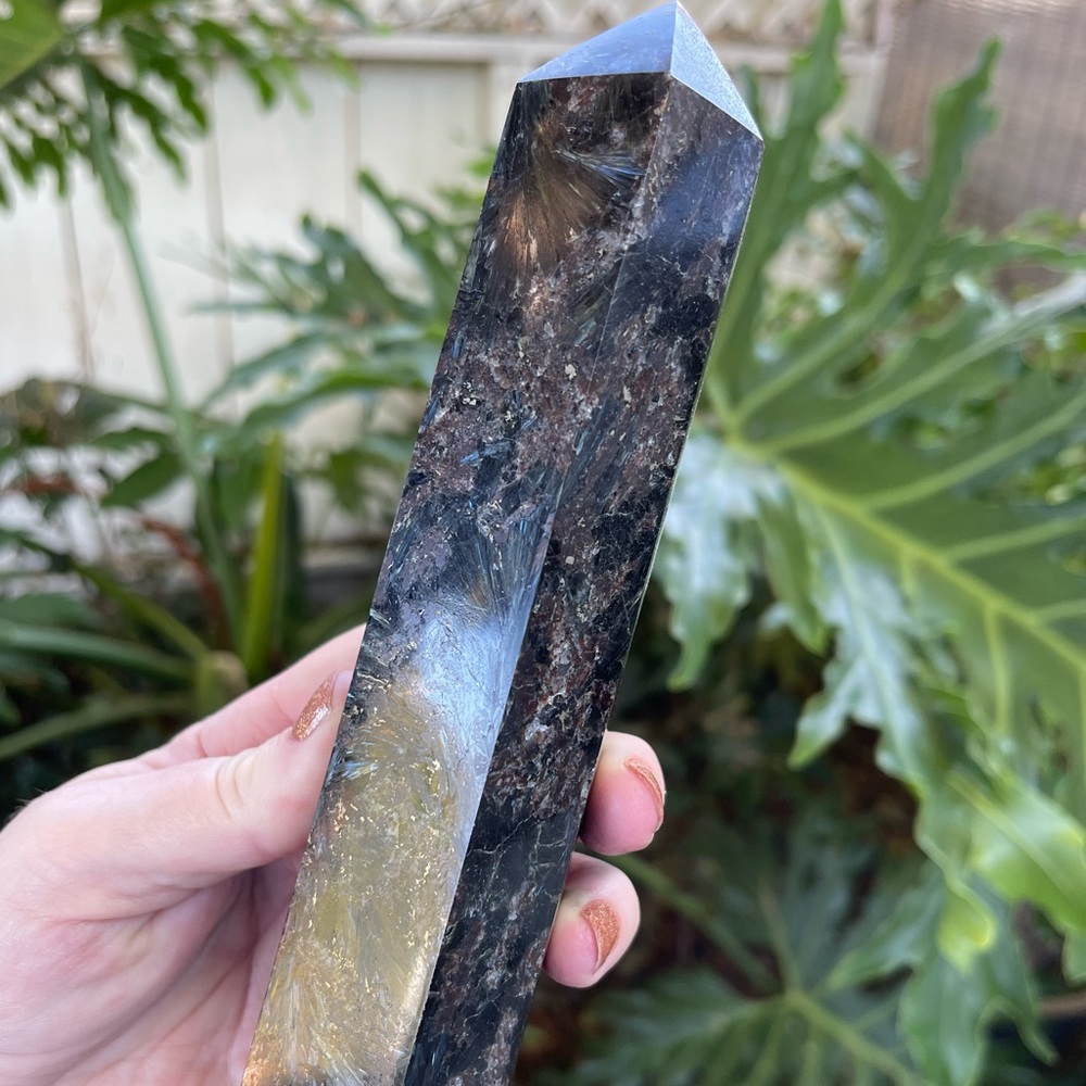 Large Russian Astrophyllite gemstone towers - Picture 4 of 8